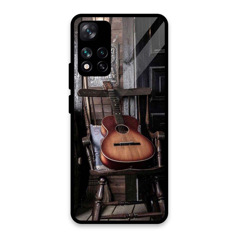 Vintage Chair Guitar Glass Back Case for Xiaomi 11i HyperCharge 5G