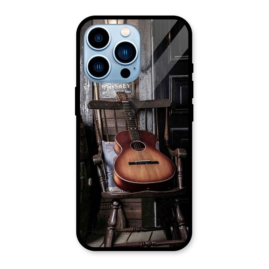 Vintage Chair Guitar Glass Back Case for iPhone 13 Pro