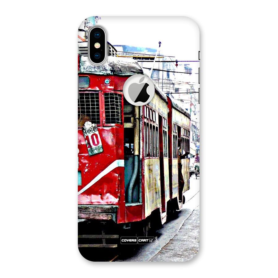 Vintage Citystyle Back Case for iPhone XS Logo Cut