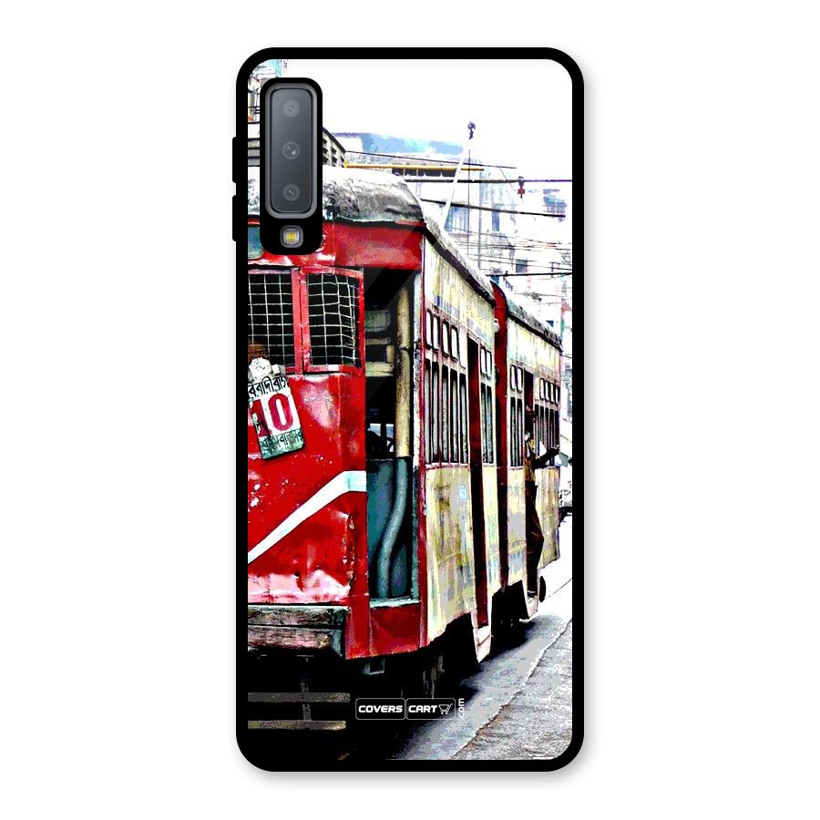 Vintage Citystyle Glass Back Case for Galaxy A7 (2018)