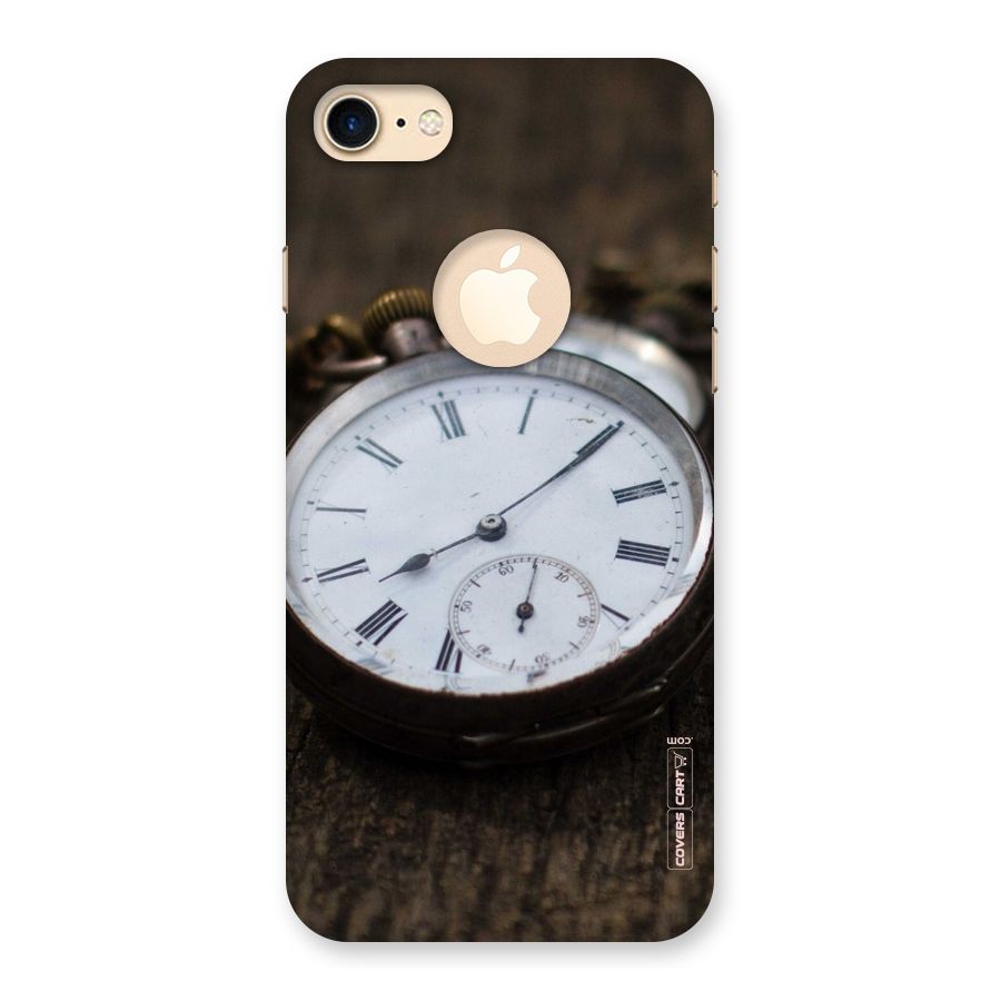 Vintage Clock Back Case for iPhone 7 Logo Cut