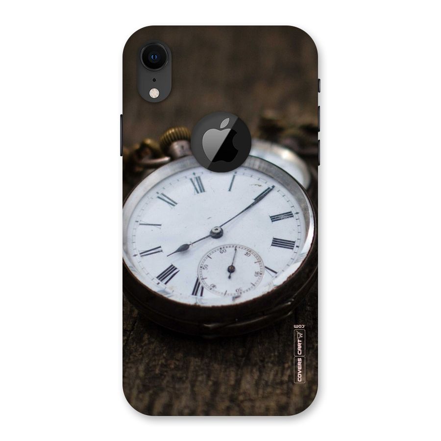Vintage Clock Back Case for iPhone XR Logo Cut