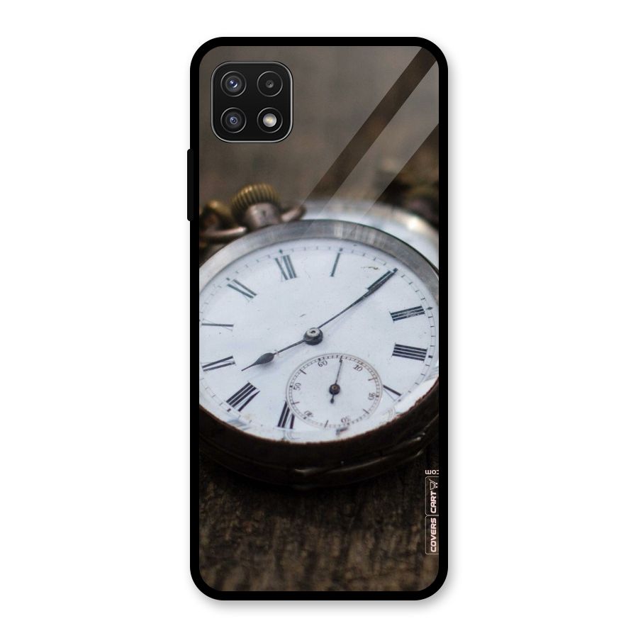 Vintage Clock Glass Back Case for Galaxy A22 5G