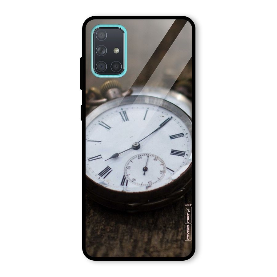 Vintage Clock Glass Back Case for Galaxy A71