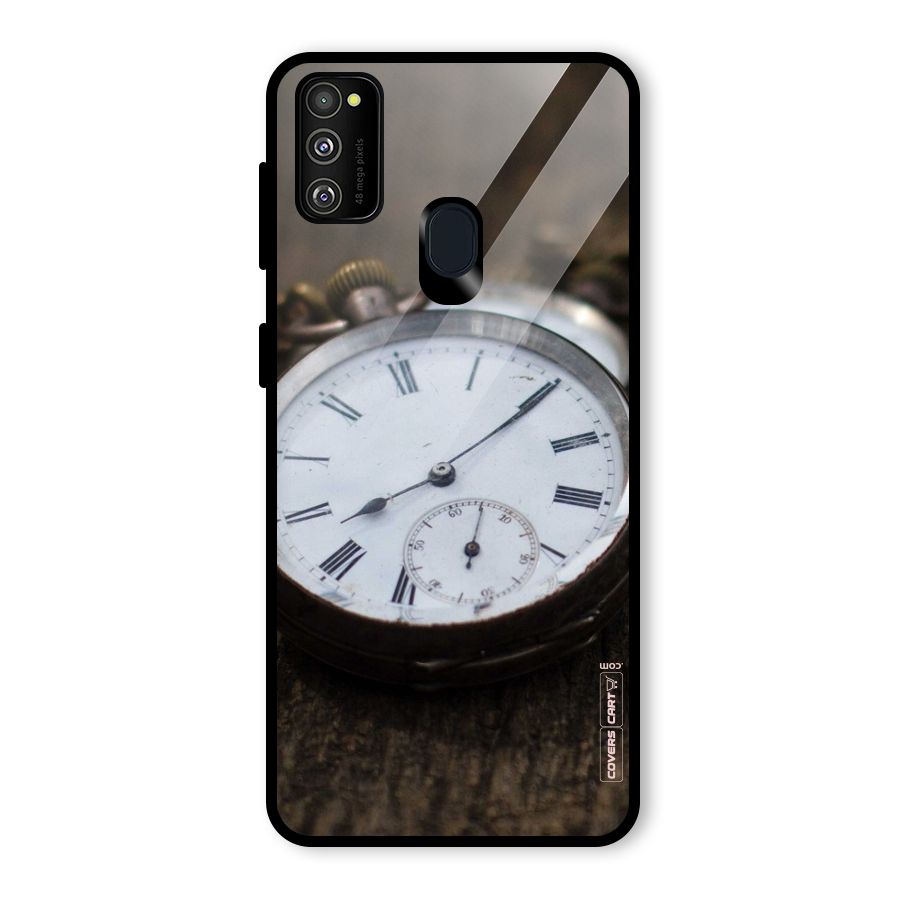 Vintage Clock Glass Back Case for Galaxy M30s