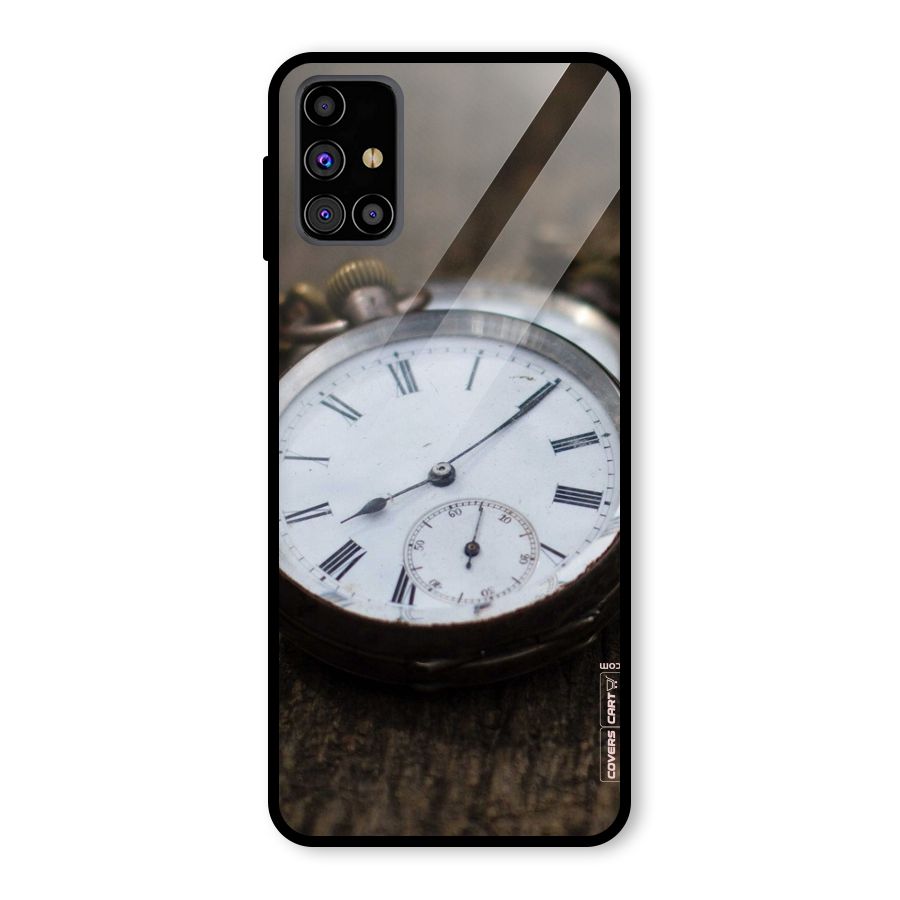 Vintage Clock Glass Back Case for Galaxy M31s