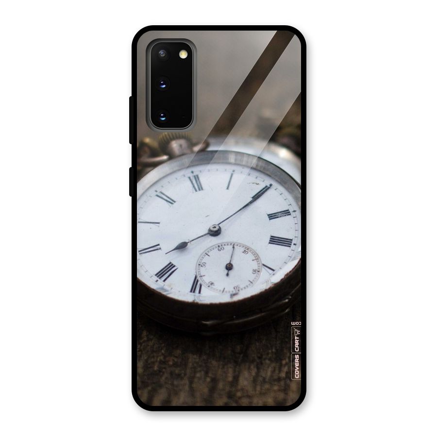 Vintage Clock Glass Back Case for Galaxy S20