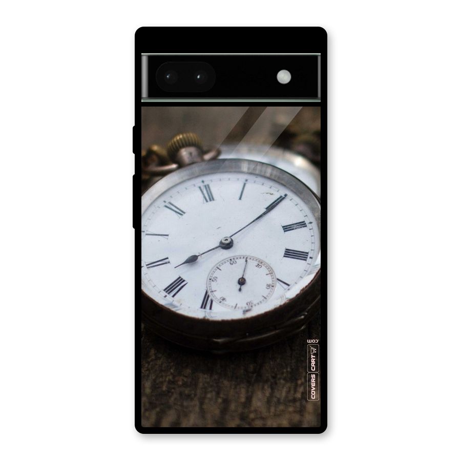 Vintage Clock Glass Back Case for Google Pixel 6a