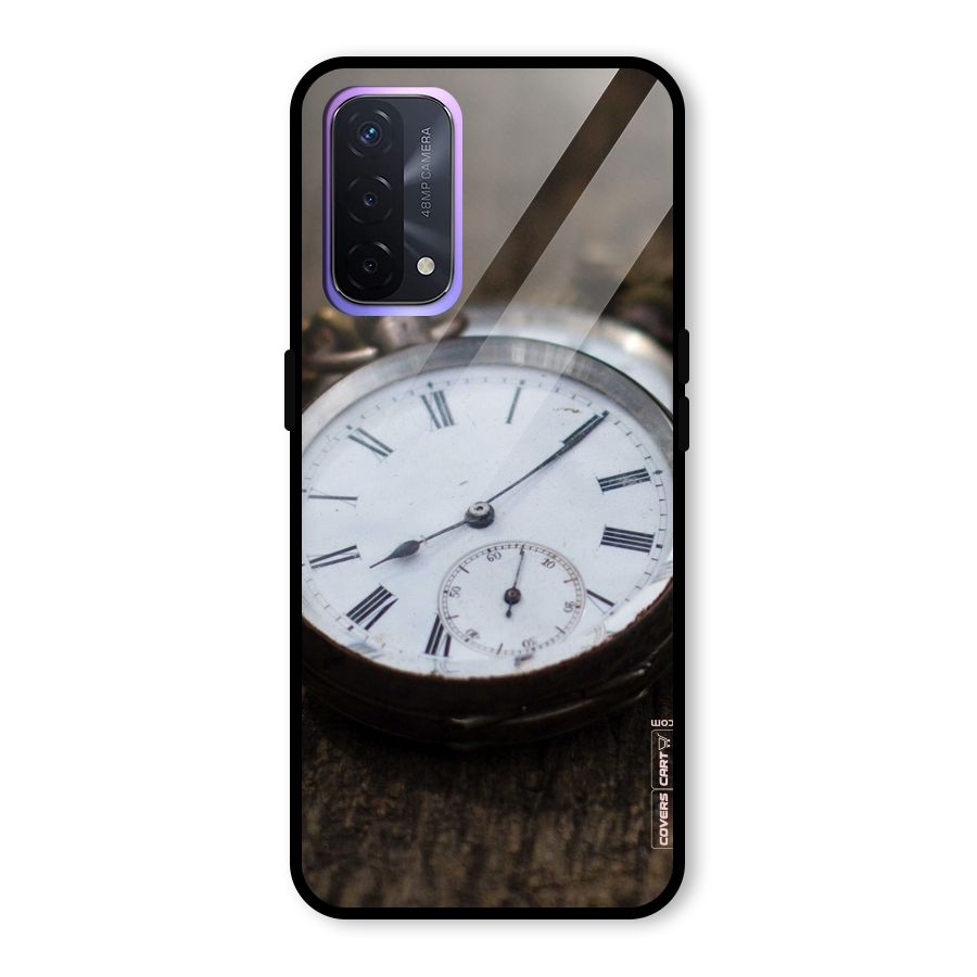 Vintage Clock Glass Back Case for Oppo A74 5G