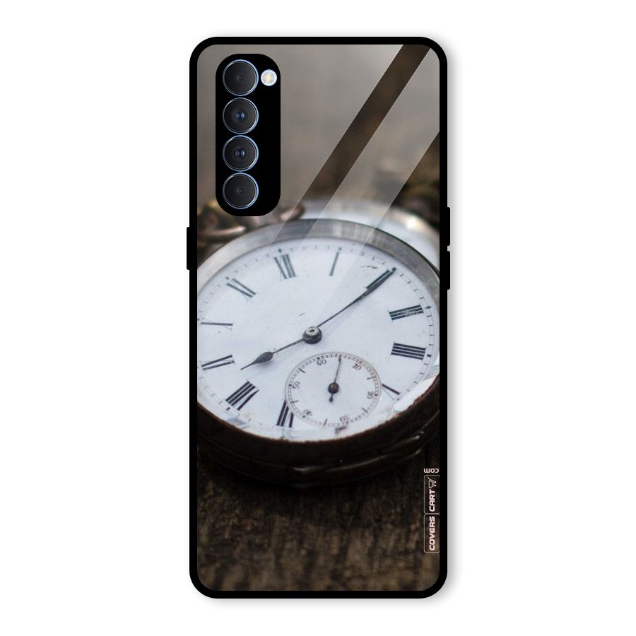Vintage Clock Glass Back Case for Oppo Reno4 Pro