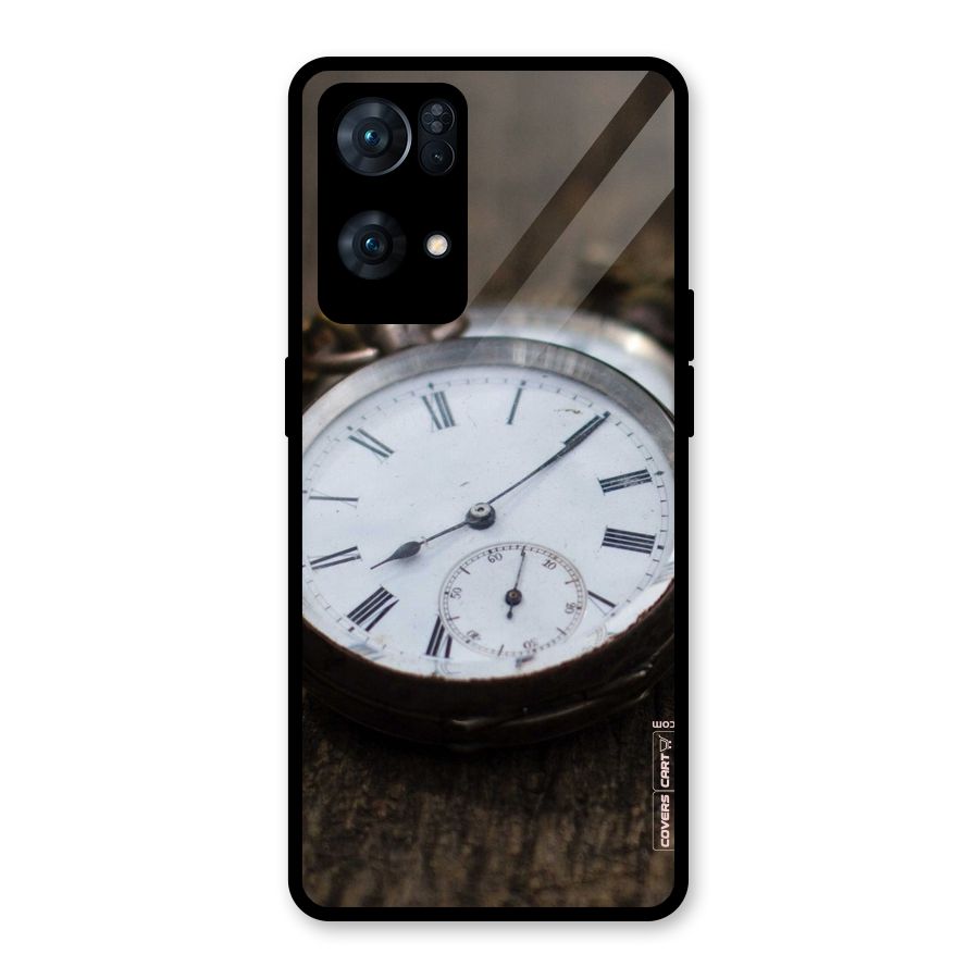 Vintage Clock Glass Back Case for Oppo Reno7 Pro 5G