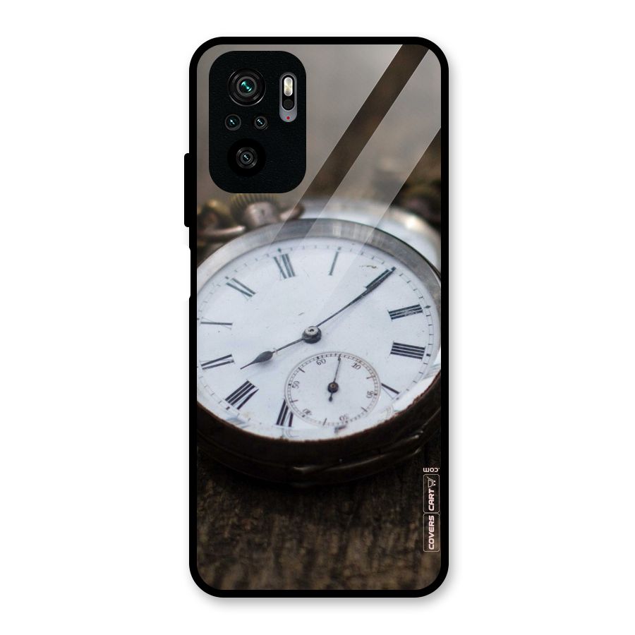 Vintage Clock Glass Back Case for Redmi Note 10S