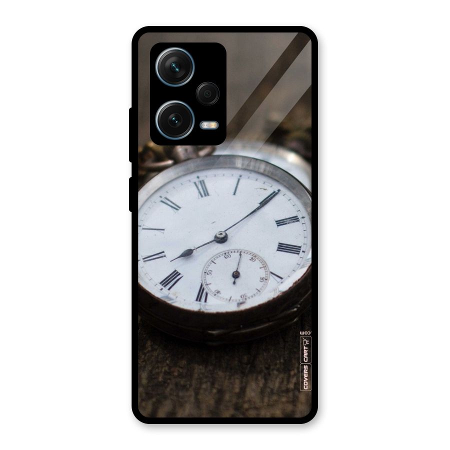 Vintage Clock Glass Back Case for Redmi Note 12 Pro Plus 5G
