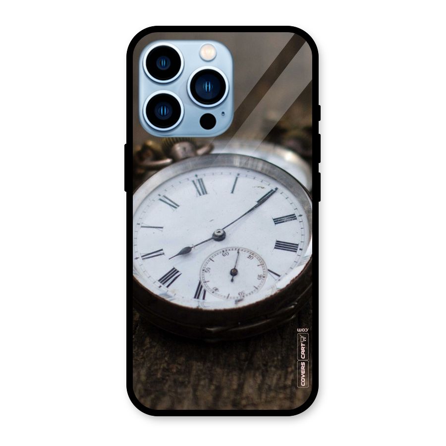 Vintage Clock Glass Back Case for iPhone 13 Pro