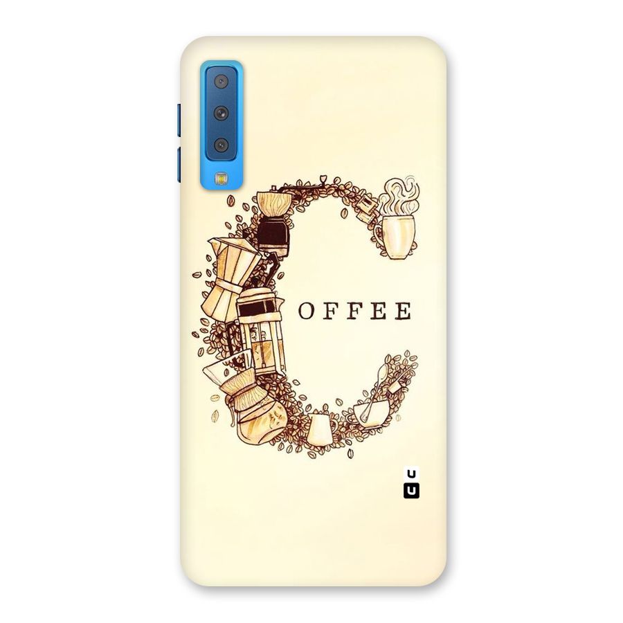 Vintage Coffee Back Case for Galaxy A7 (2018)