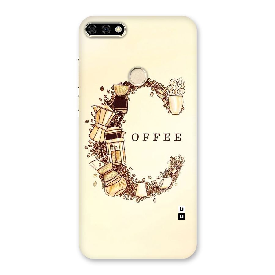 Vintage Coffee Back Case for Honor 7A