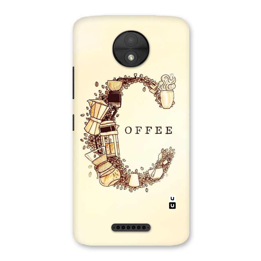 Vintage Coffee Back Case for Moto C