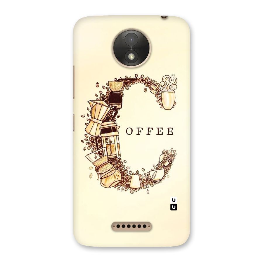 Vintage Coffee Back Case for Moto C Plus