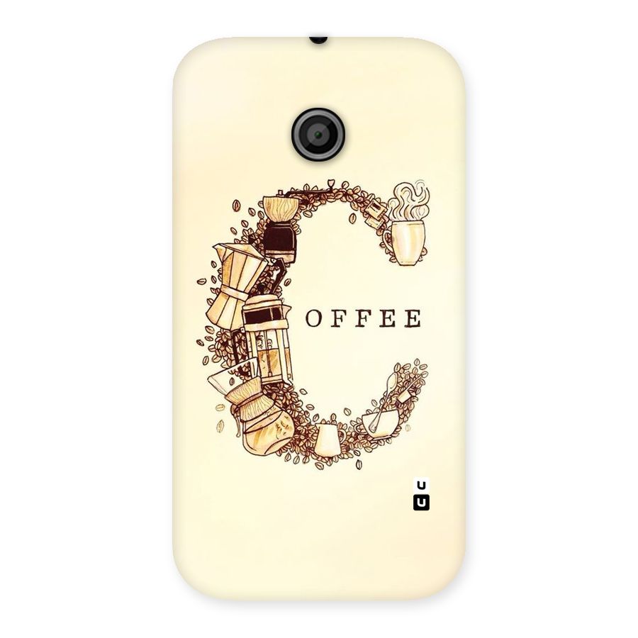 Vintage Coffee Back Case for Moto E