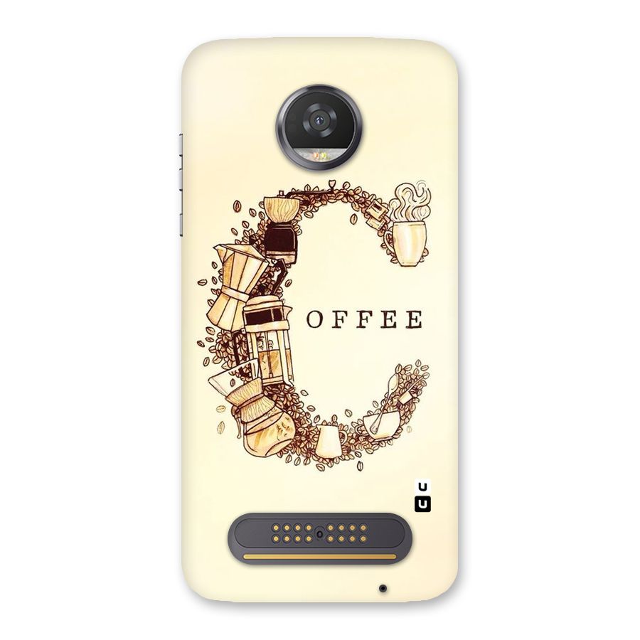 Vintage Coffee Back Case for Moto Z2 Play