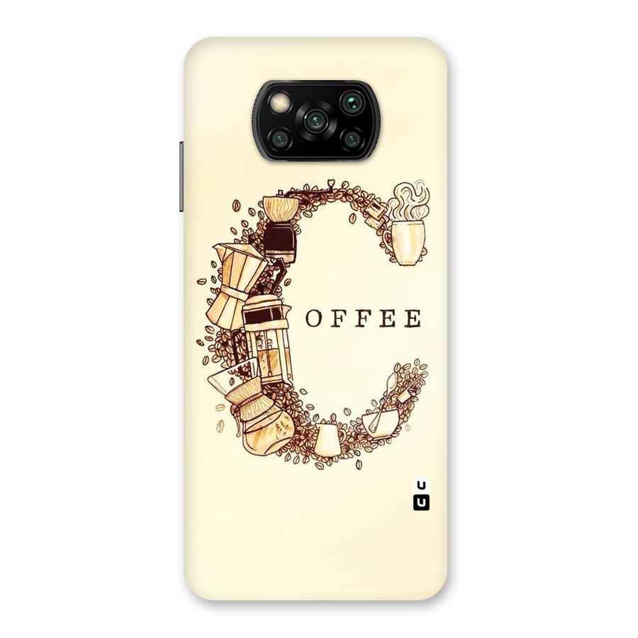 Vintage Coffee Back Case for Poco X3