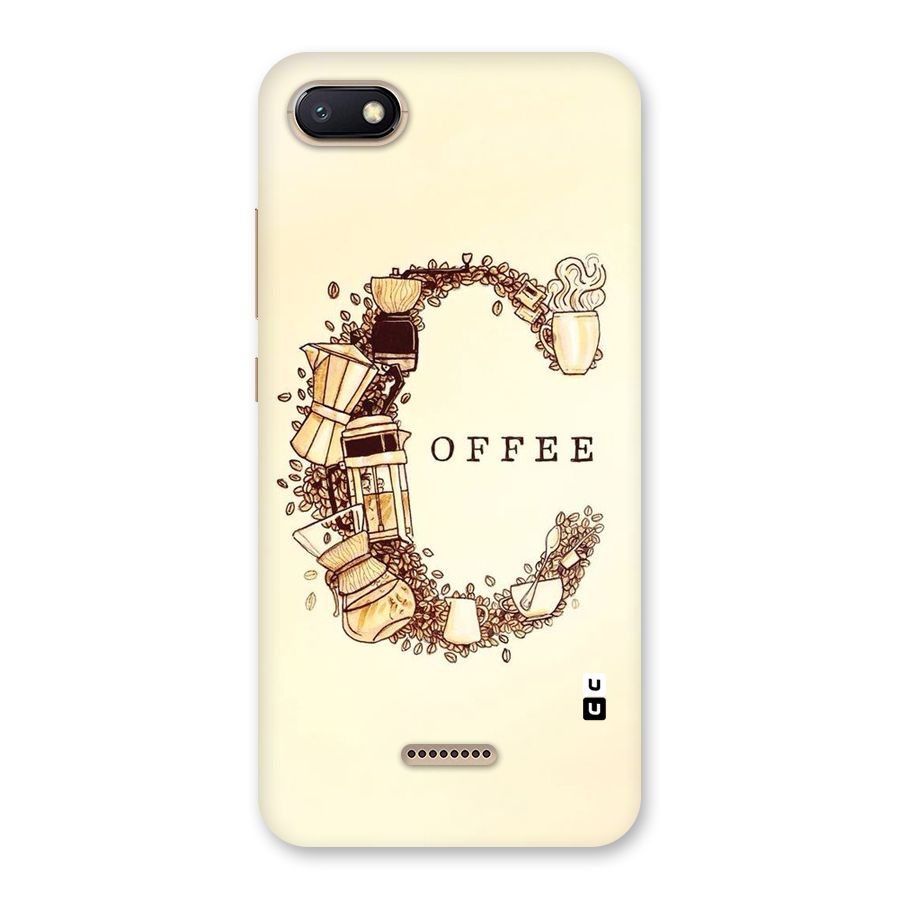 Vintage Coffee Back Case for Redmi 6A