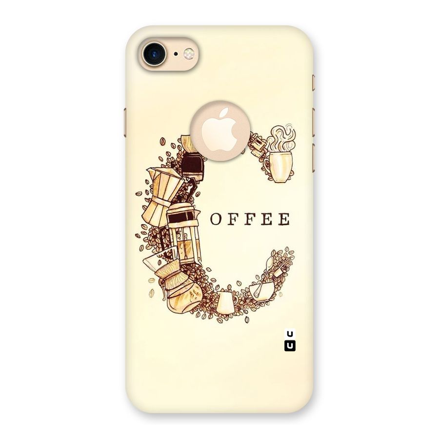 Vintage Coffee Back Case for iPhone 7 Logo Cut