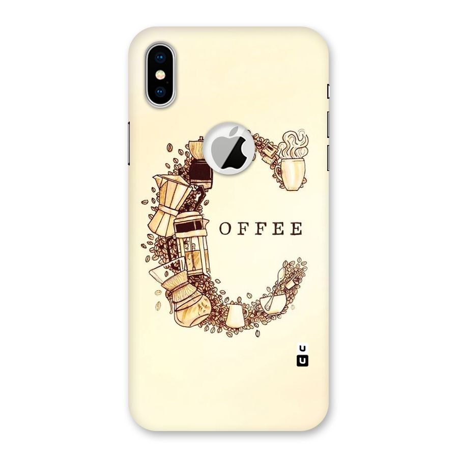 Vintage Coffee Back Case for iPhone X Logo Cut