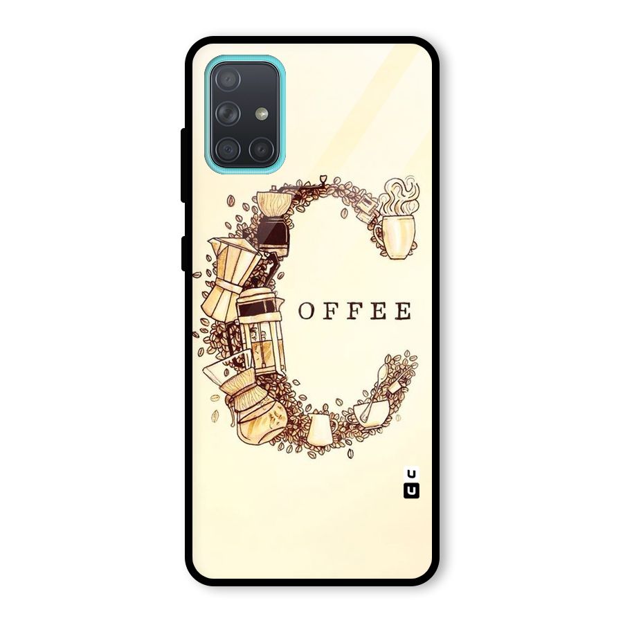 Vintage Coffee Glass Back Case for Galaxy A71