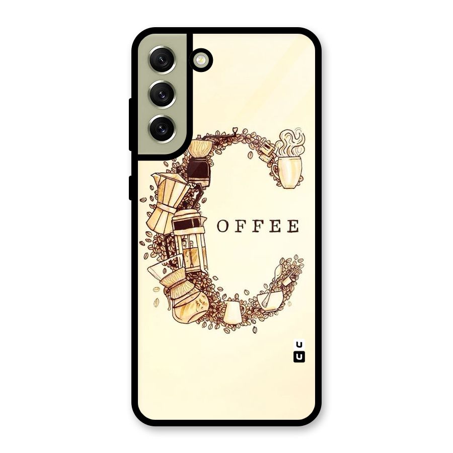 Vintage Coffee Glass Back Case for Galaxy S21 FE 5G