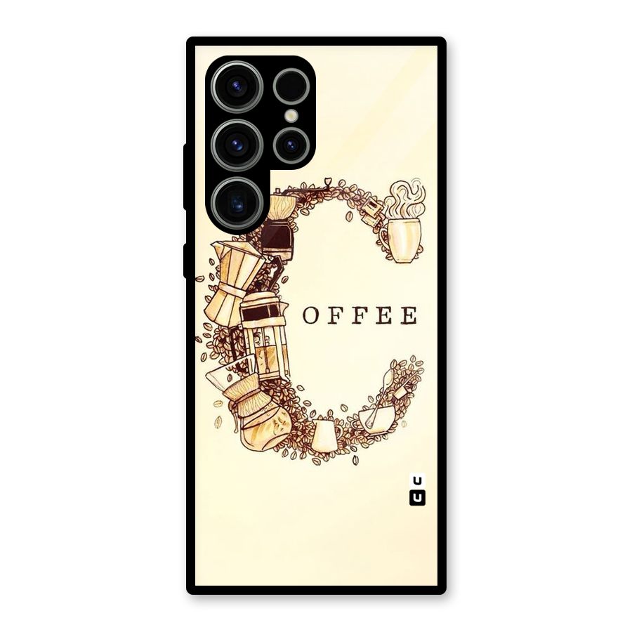 Vintage Coffee Glass Back Case for Galaxy S23 Ultra