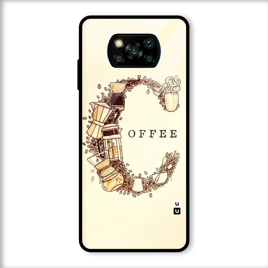 Vintage Coffee Glass Back Case for Poco X3