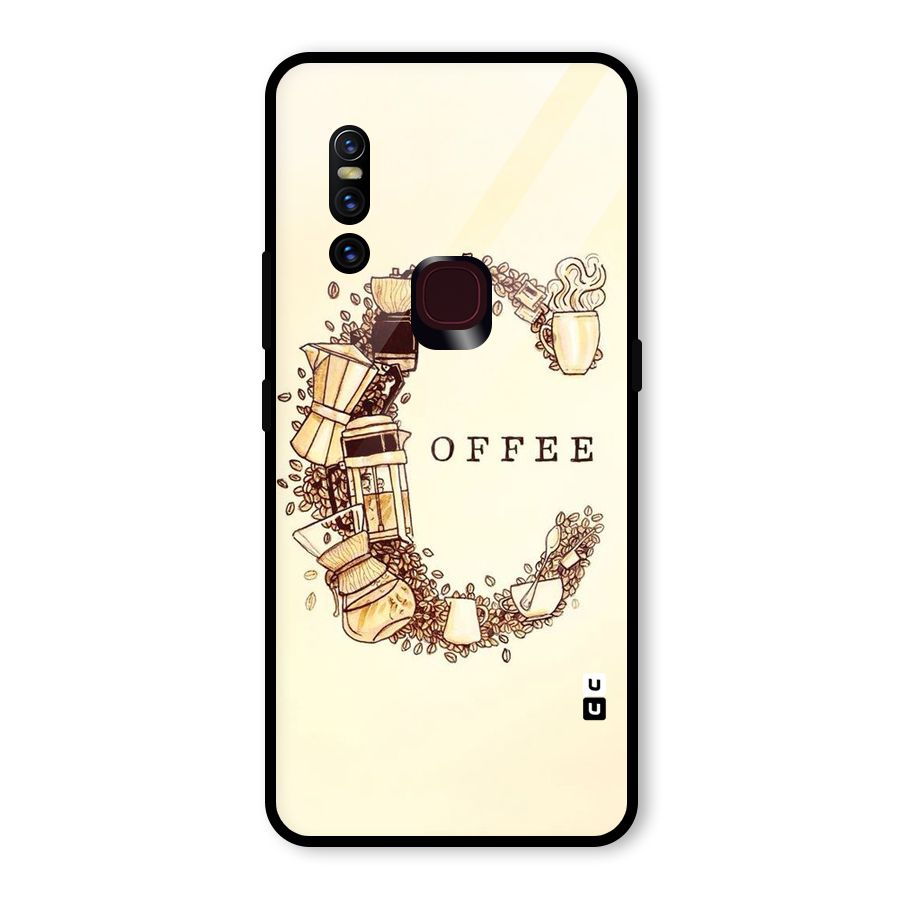Vintage Coffee Glass Back Case for Vivo V15