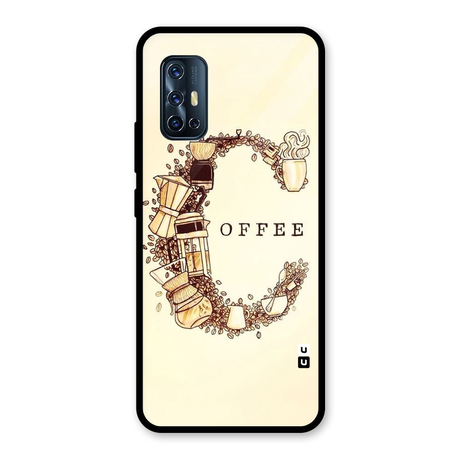 Vintage Coffee Glass Back Case for Vivo V17