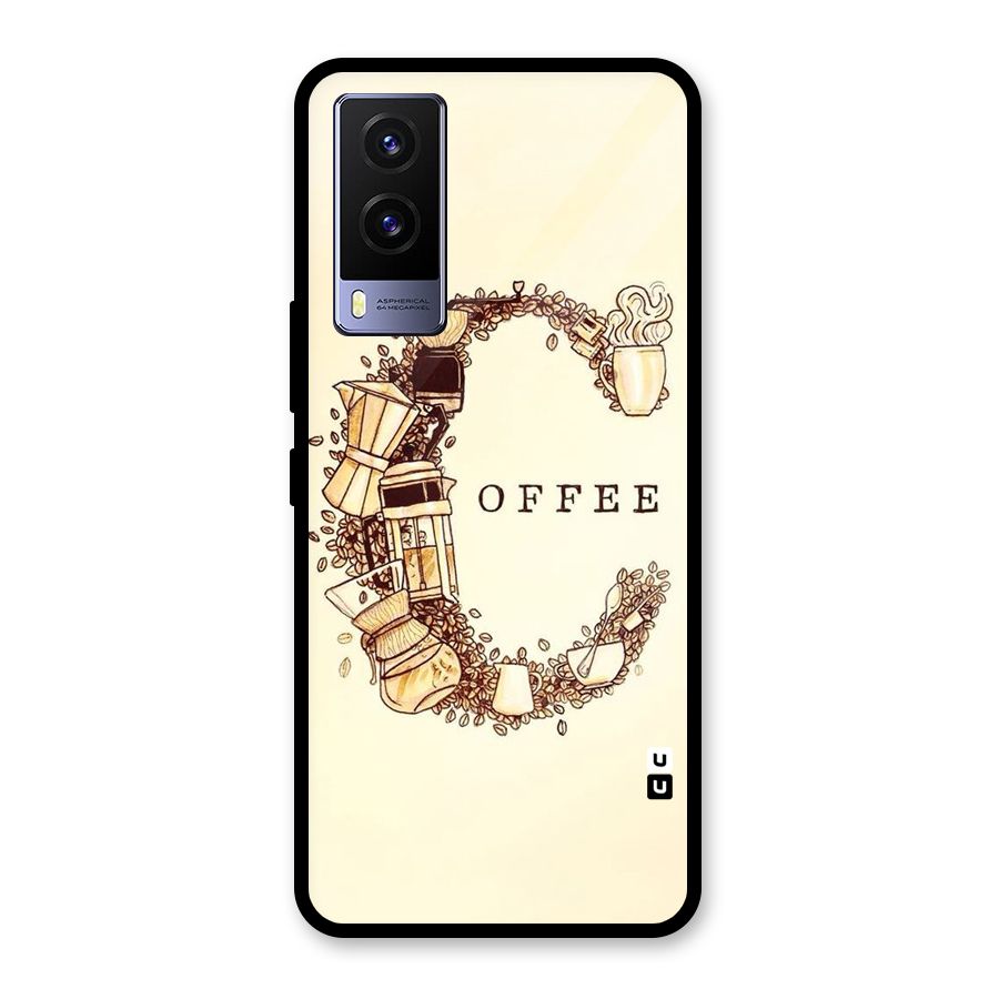 Vintage Coffee Glass Back Case for Vivo V21e 5G