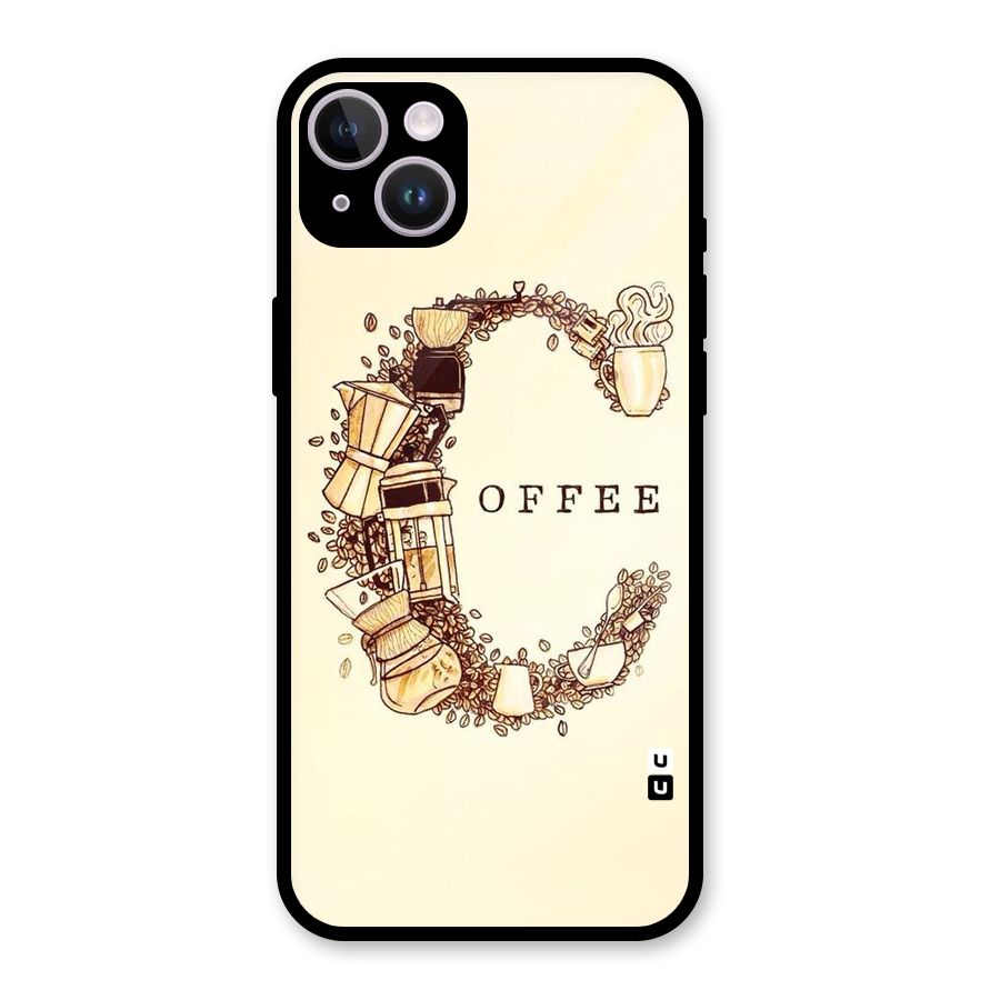 Vintage Coffee Glass Back Case for iPhone 14 Plus