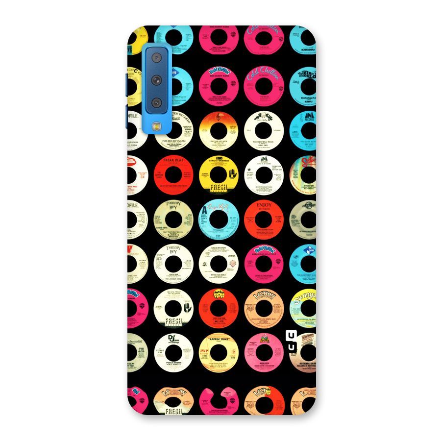Vintage Collection CDs Back Case for Galaxy A7 (2018)