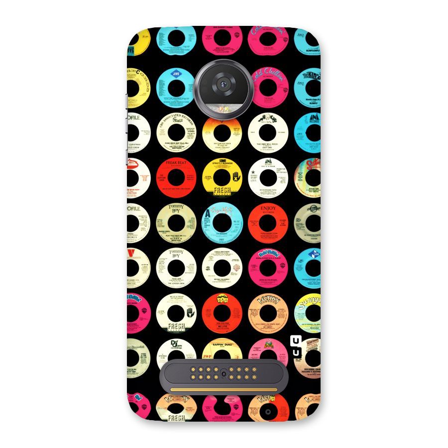 Vintage Collection CDs Back Case for Moto Z2 Play
