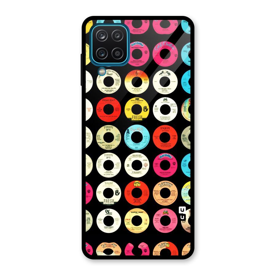 Vintage Collection CDs Glass Back Case for Galaxy A12