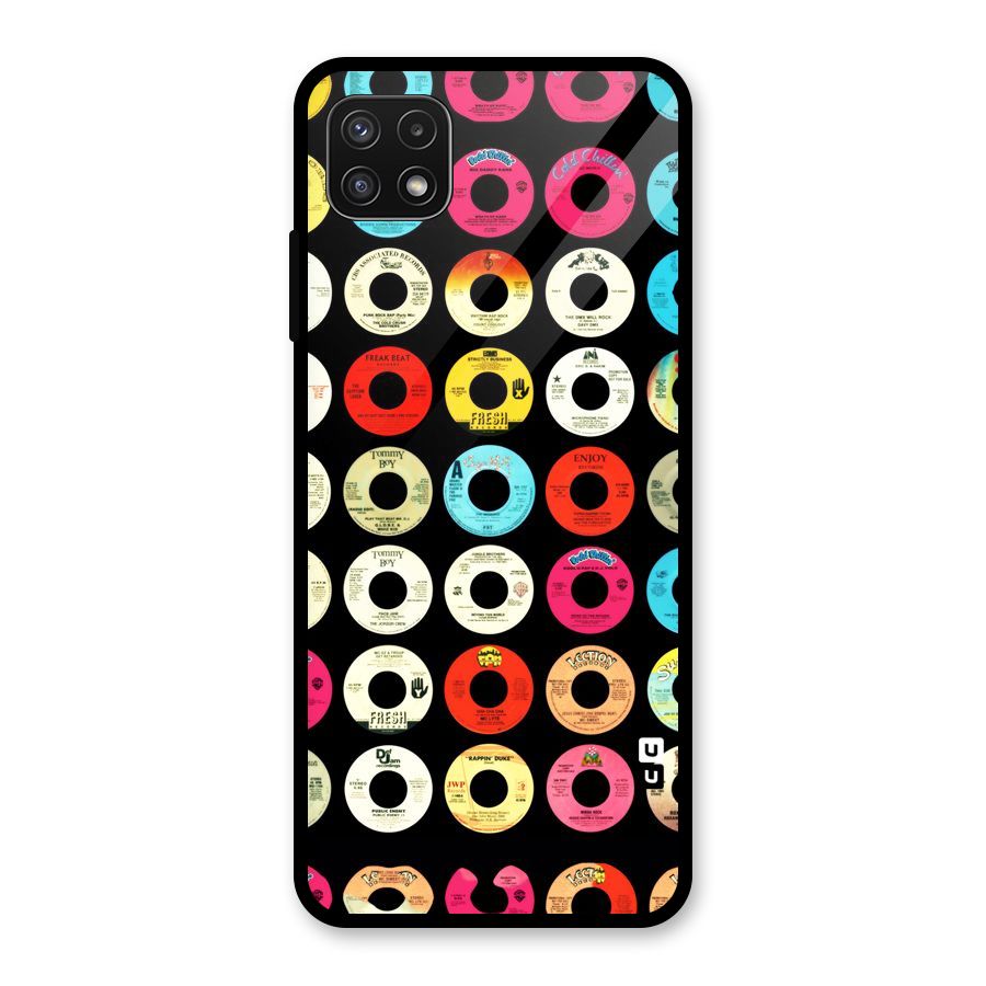 Vintage Collection CDs Glass Back Case for Galaxy A22 5G