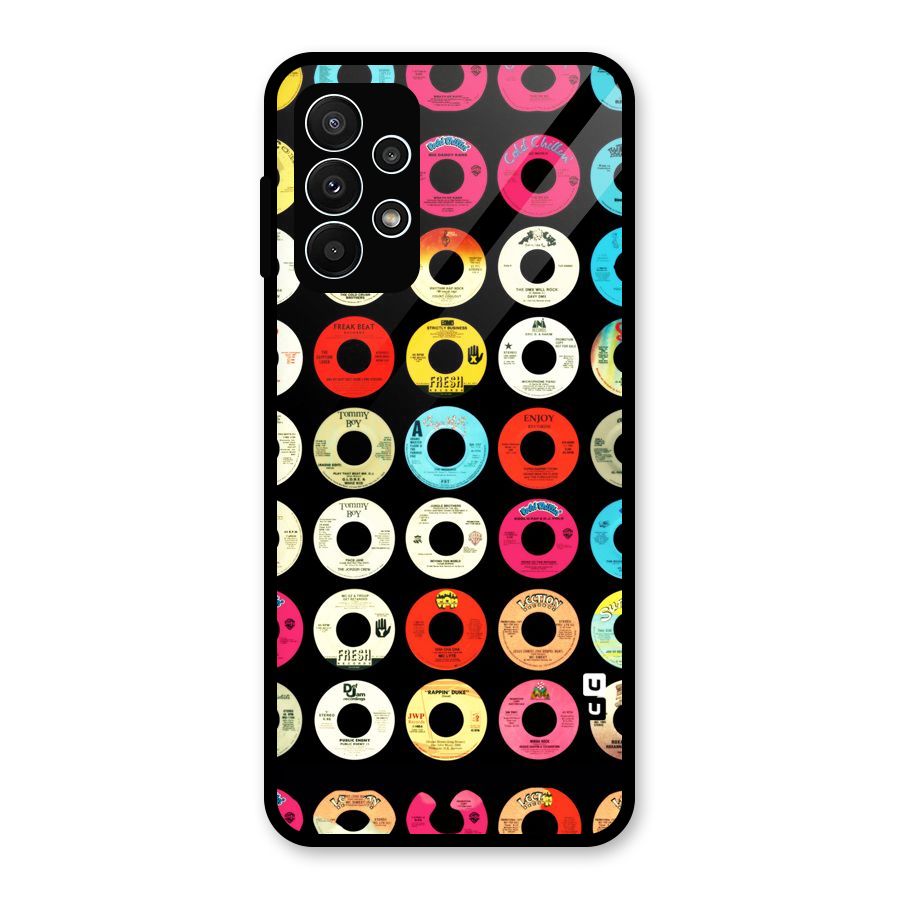 Vintage Collection CDs Glass Back Case for Galaxy A23