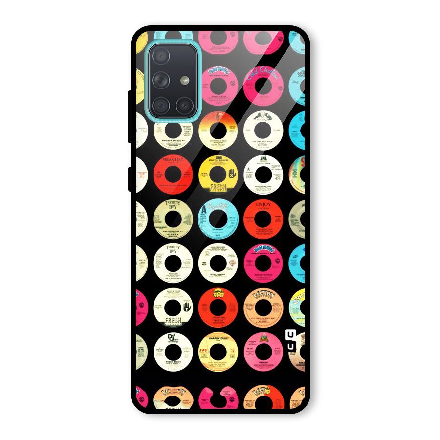 Vintage Collection CDs Glass Back Case for Galaxy A71