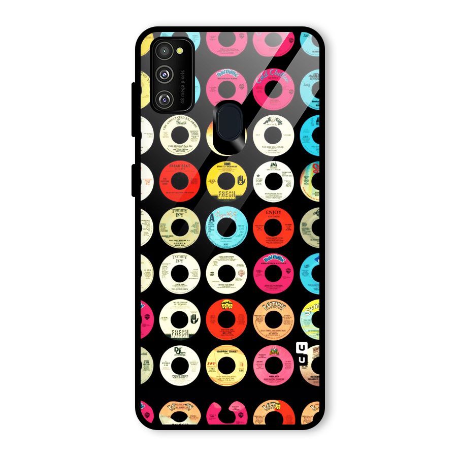 Vintage Collection CDs Glass Back Case for Galaxy M21