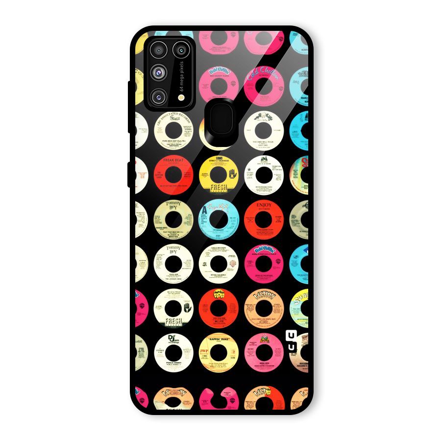 Vintage Collection CDs Glass Back Case for Galaxy M31