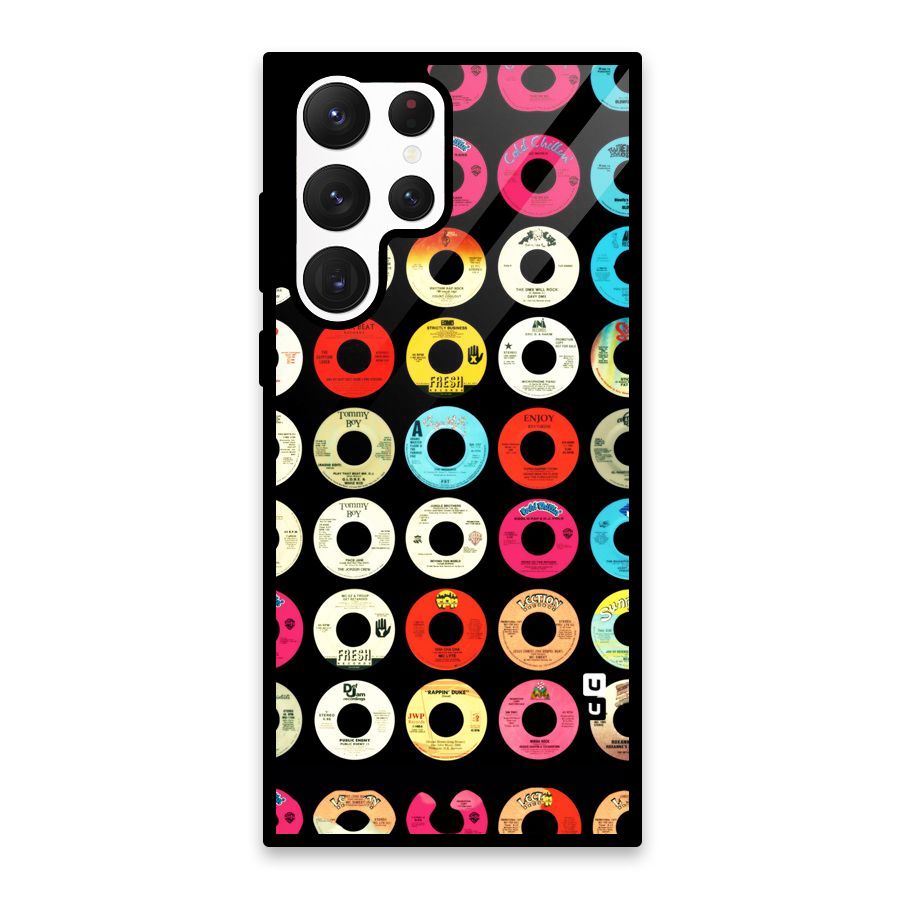 Vintage Collection CDs Glass Back Case for Galaxy S22 Ultra 5G