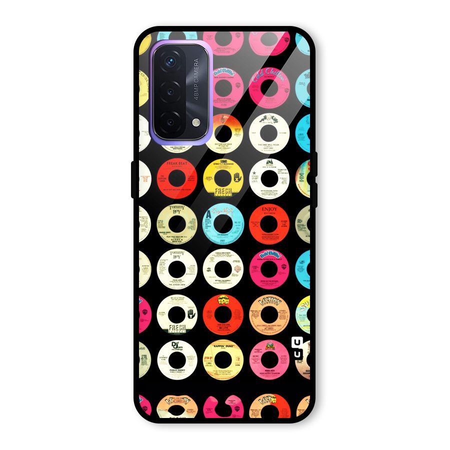 Vintage Collection CDs Glass Back Case for Oppo A74 5G