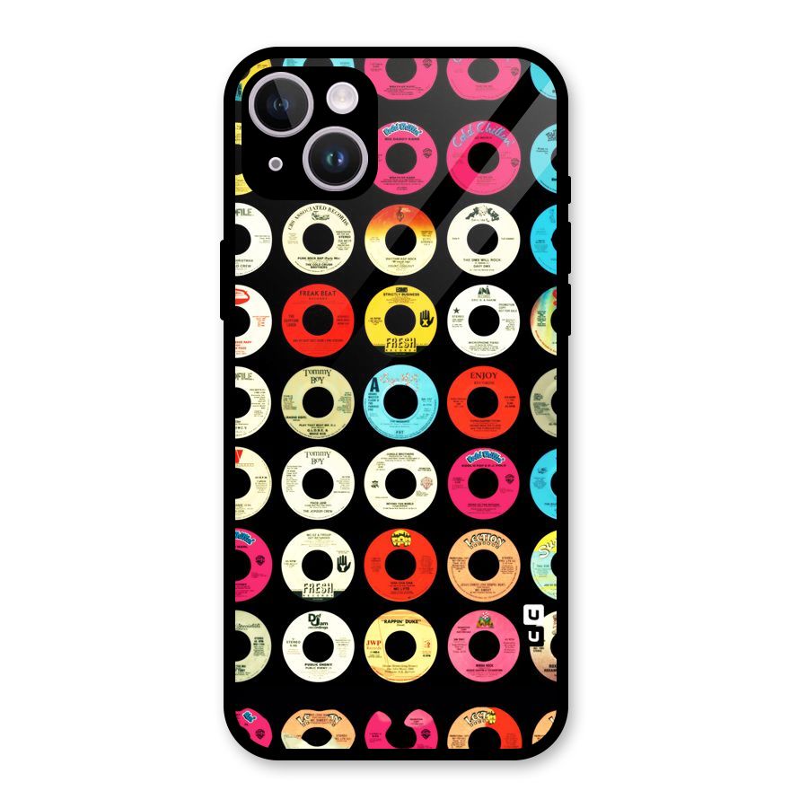 Vintage Collection CDs Glass Back Case for iPhone 14 Plus