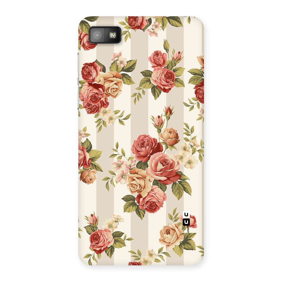 Vintage Color Flowers Back Case for Blackberry Z10