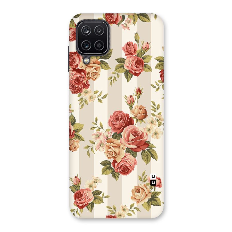 Vintage Color Flowers Back Case for Galaxy A12
