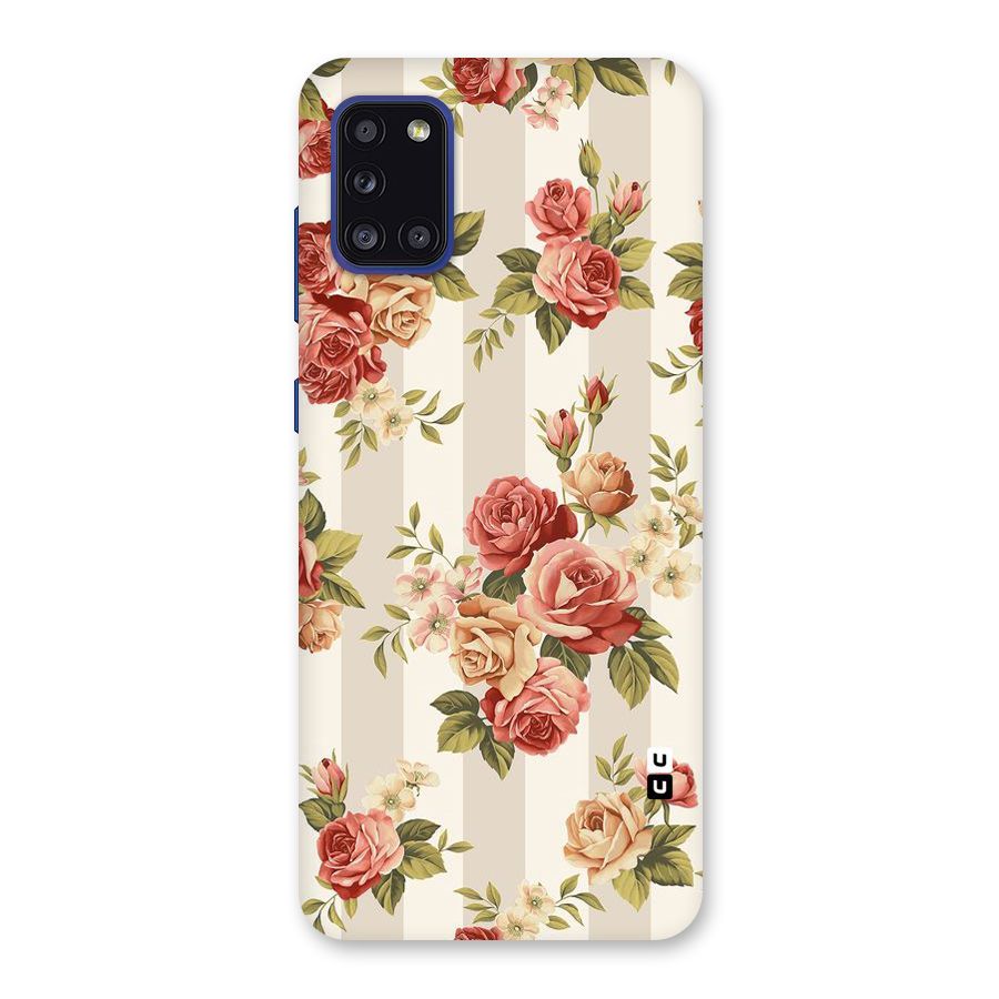 Vintage Color Flowers Back Case for Galaxy A31